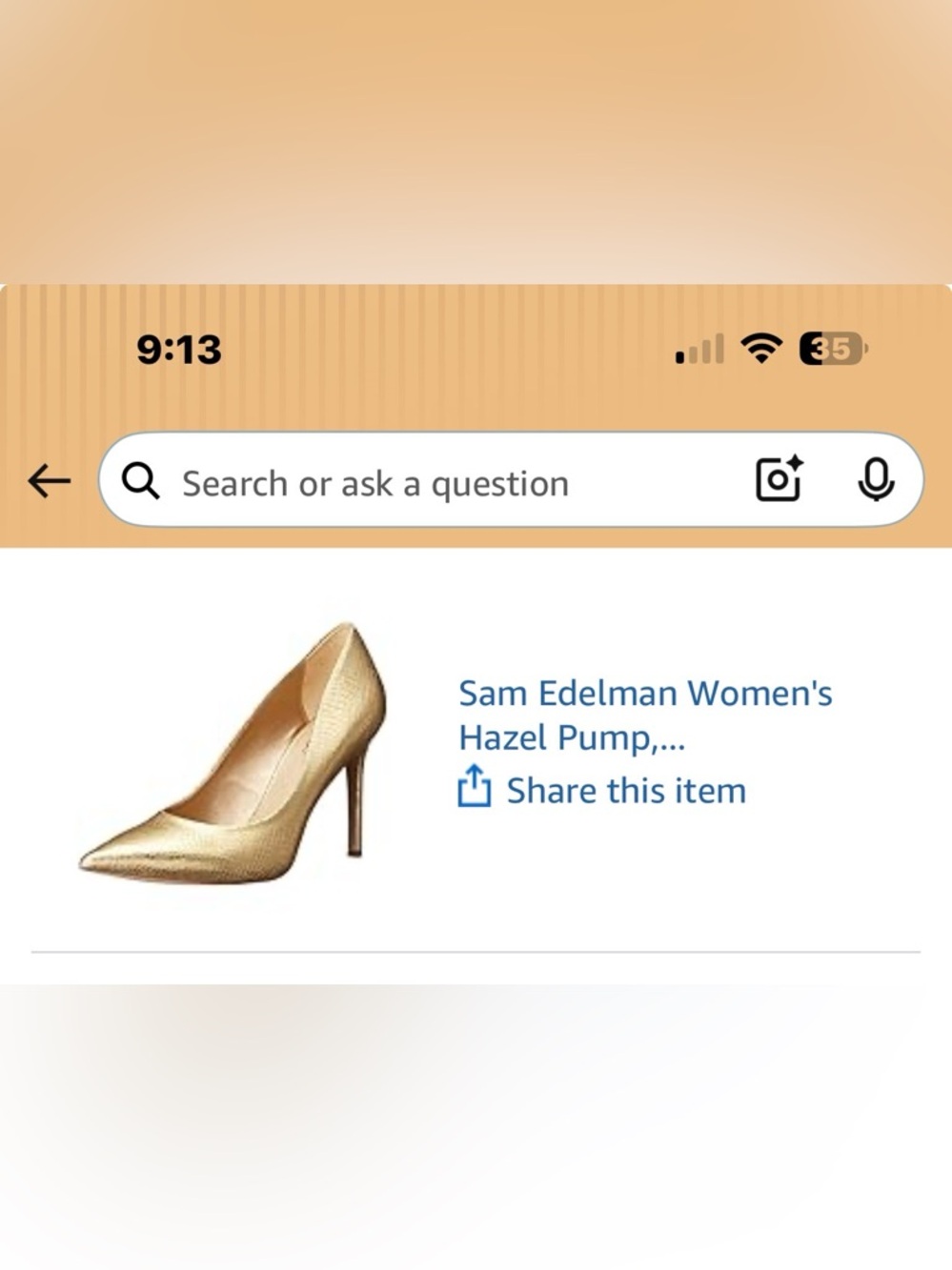 Sam Edelman Gold Textured Pointed-Toe Stiletto Pump